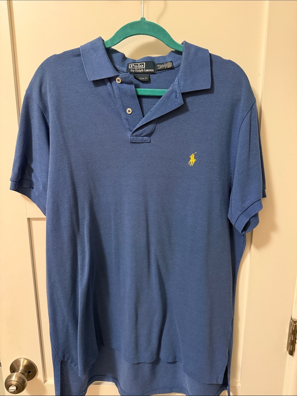 Polo by Ralph Lauren Navy Blue Short-Sleeve Polo with Yellow Pony